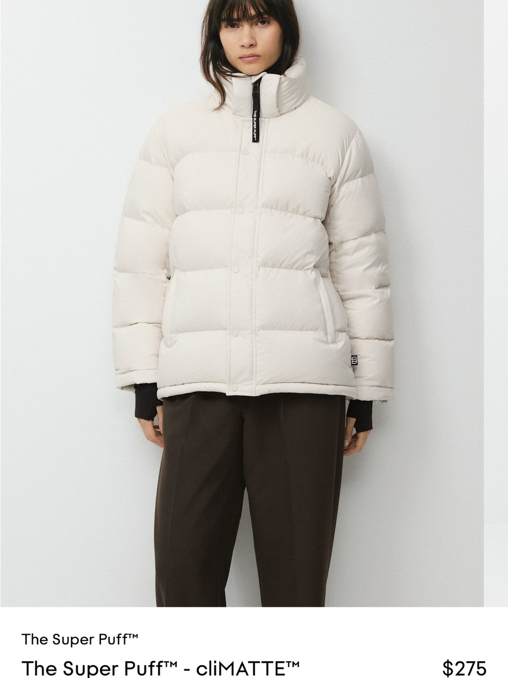 ARITZIA SUPERPUFF CLIMATTE IN MATTE PEARL - Picture 8 of 8